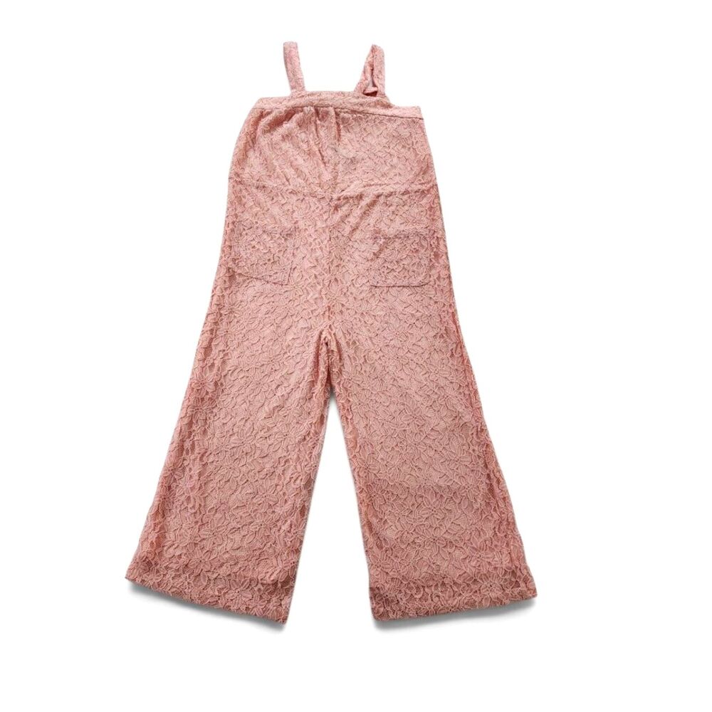 Line & Dot Corona Jumpsuit Pink Lace Wide Leg - Small NWT